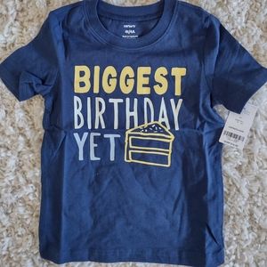 Carter's birthday short sleeve T shirt Blue Size 4T unisex